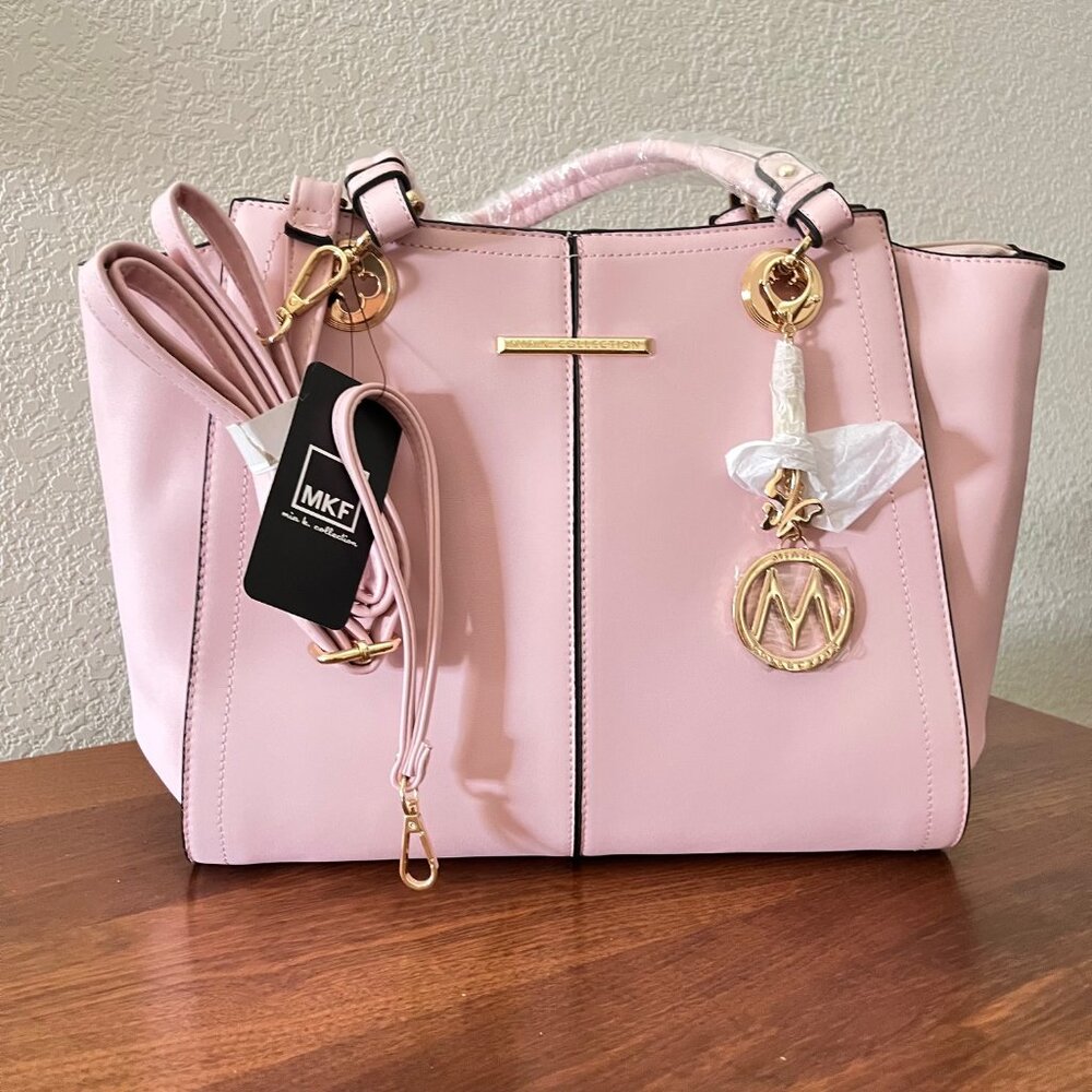 MKF Collection Ivy Tote Bag X720PK Mia K. Collection Pink Gold-tone Metal